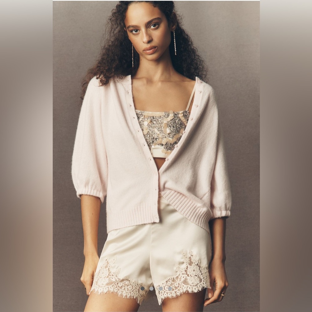 Anthropologie Puff Sleeve Cardigan Sweater - XS - NWT